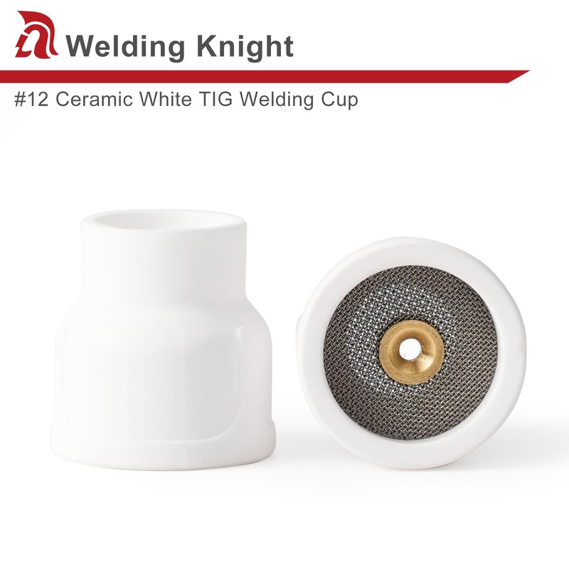 Welding Knight #12 Ceramic (Twin Pack) White TIG Welding Cups
