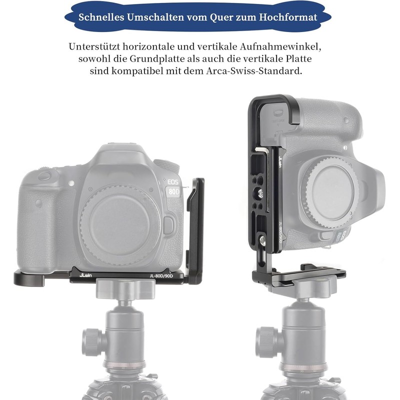 Hersmay Quick Release Plate L Angle L-Bracket Plate for Canon