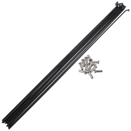 X AUTOHAUX Bicycle Spokes 14G 293mm Length Bike Wheel Spokes 304 Stainless Steel Black 1 Set