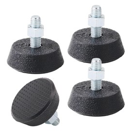 4 Pack Leveling Screw Foot Pads for Peloton Bike Replacement Parts,Upgraded 3/8" Stainless Steel Anti-Slip Screw,Noise Reduction Shock-Absorbing Rubber Stabilizer Feet Easy Install Exercise Accessorie