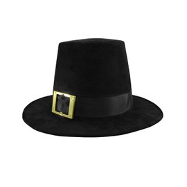 Nicky Bigs Novelties Pilgrim Top Hat and Bonnet Costume Set, Black White, One Size