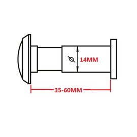 Digital Peephole Viewer, Smart Door Video Camera with 2.4 Inch Color TFT Screen for Door in 35-60mm (Thickness)