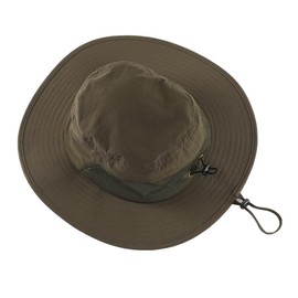 Connectyle Men's Outdoor UPF 50+ Safari Hat, Breathable, Adventure Hat, Wide Brim, UV Protection, Sun Hat, Fishing, Climbing, Hiking, Army Green
