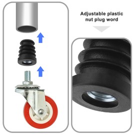 eMagTech 20pcs M8 Threaded Pipe Plugs Plugs Plugs Chair Accessories for Home Gym Equipment Furniture TV Furniture Table Shelves