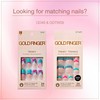 GoldFinger 24 Pcs Press On Toenails, Wide Fit Fake Nails,