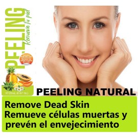 1 Natural Facial Peeling Gel Solution  Made in U S A  Glowy skin 20 ml + 1 chard