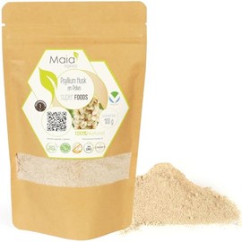 Psyllium Husk en Polvo 100% Natural (100 g) | Fibra Soluble de Alta Pureza | Apoyo Digestivo y Saciedad | Sin Gluten | Maia Orgánicos