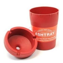 PMS FIREPROOF UTILITY POT STYLE ASHTRAY. 12 IN PVC COATED PD