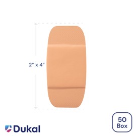 American White Cross 1070033 Plastic Adhesive Strips, Sterile, 2" Width, 4" Length, Pack of 1200