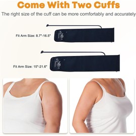 Blood Pressure Monitors for Home Use with 2 Size Cuff (22-42cm & 38-55cm), Blood Pressure Monitor XL & Medium-Large Cuffs, 2 * 120 Memory Sets, 4 Aa Batteries Included