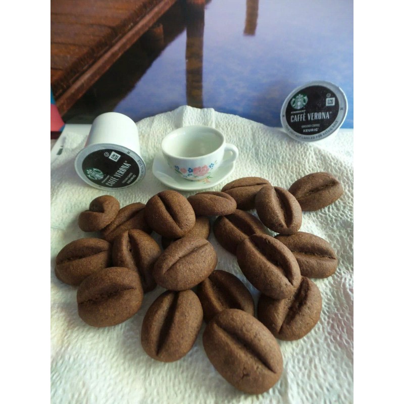 Homemade 30 Coffee Bean Cookies with Starbucks Coffee