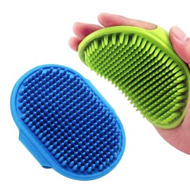 Lilpep Dog Grooming Brush Lilpep Pet Shampoo Bath Brush Soothing Massage pack of 2