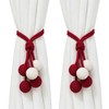 Tinsparkwin 2 Packs Cute Hanging Ball Curtain Tiebacks Crochet Cotton
