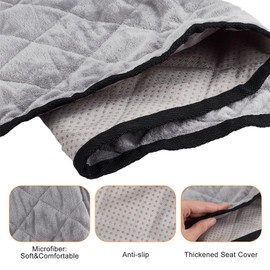 NICENEEDED Golf Cart Seat Covers, 50x30 Inch Golf Cart Seat Towel Blanket, Comfortable Dustproof Seat Protector Plush Travel Sports Golf Buggy Seat Cover Keeps Seat Clean for 2-Seat Golf Carts