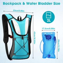 Aceshop Hydration Backpack with 2L Water Bladder, Lightweight Hiking Rucksack Insulated Cycling Bike Backpack Running Hydration Backpack Hydration Vest Bag Pack for Running, Hiking, Riding, Camping