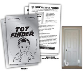 2 Pack Tot Finder Door Decals Help Firefighters Find Children Inside Home