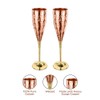 AVADOR Set of 2 Shatterproof 100% Handcrafted Copper Champagne Flutes