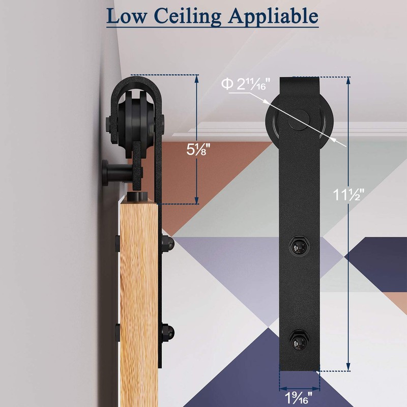 EaseLife 6.6 FT Double Door Sliding Barn Door Hardware Track