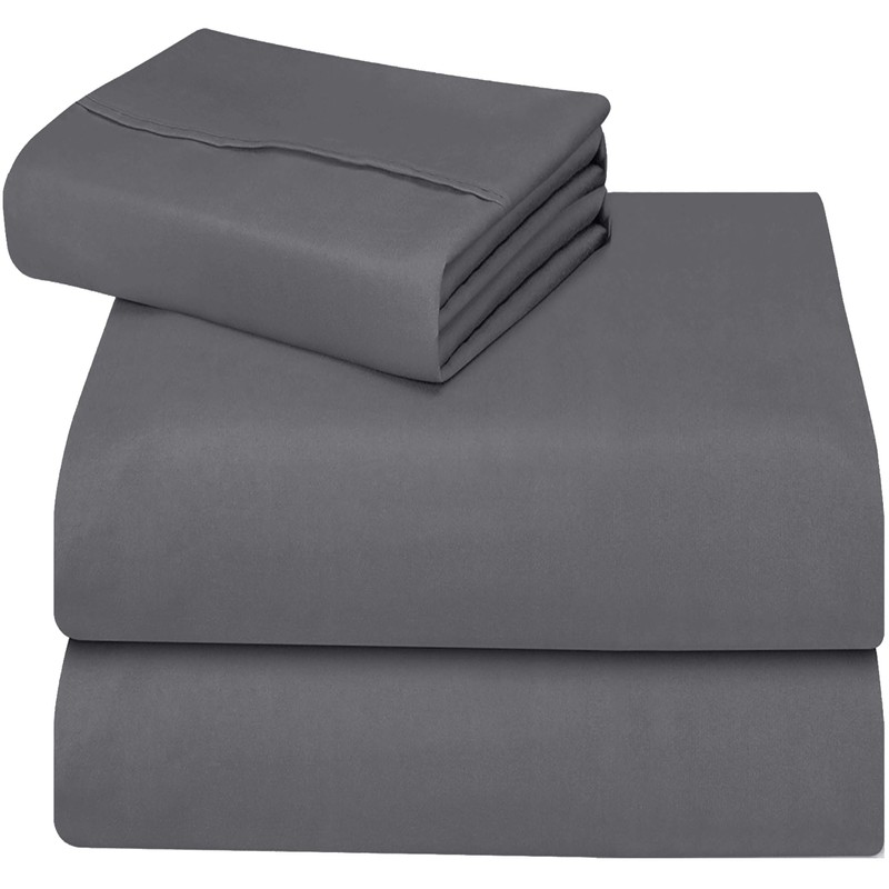 Utopia Bedding Utopia Bedding Bed Sheet Set Single, Grey, 3