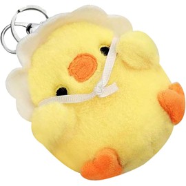 ZJchao Adorable de Mochila de Felpa del Polluelo, Llavero de Pollito de Peluche, Bonito y Esponjoso para Mochila y Bolso (Chica Polluelo)