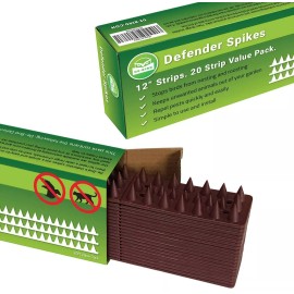 De-bird Cat Bird Repellent Spikes Outdoor Fence Security Plastic Deterrent Climb Strips
