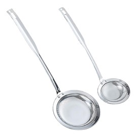 Upgrade Spoon Extra Fine Mesh Strainer with Handle, Fine Mesh Stainless Steel Colander, Sieve Fine Mesh Colander, Spoon Strainer Oil Filter Food Grade Filter Kitchen Gadget (Small Large)