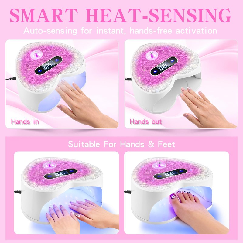 UV LED Nail Lamp, Professional Nail Dryer with Smart Sensor