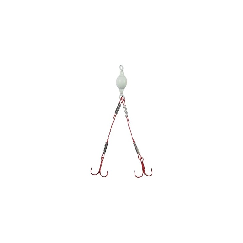 Northland Mini Predator Rig Mono Weighted #8 Glo White