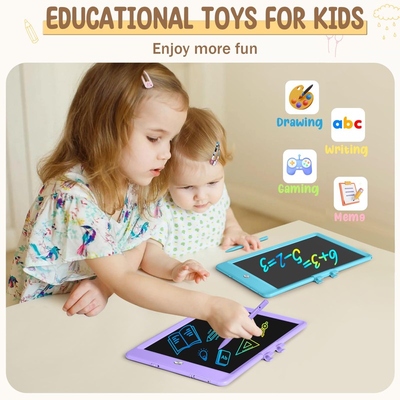 Kidopire LCD Writing Tablet, 2Pack Reusable Drawing Pad for Kids,