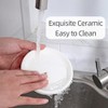 Round Self Draining Soap Dish, Small Ceramic Tray, Cute Jewelry