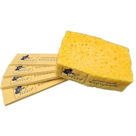 Pack of 5 Swelling Sponge Pressing Sponge Absorbent Viscose Sponge Made of Regenerated Viscose Yellow hwr-select