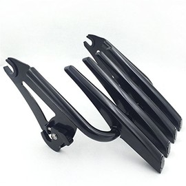 SMT- Black Skull Detachable 2up Stealth Luggage Rack Mounting Bracket Fender Shelf Compatible With 2007 and up Harley Davidson Touring Road King Street Glide CVO Road Glide [B01HHSK9GW]
