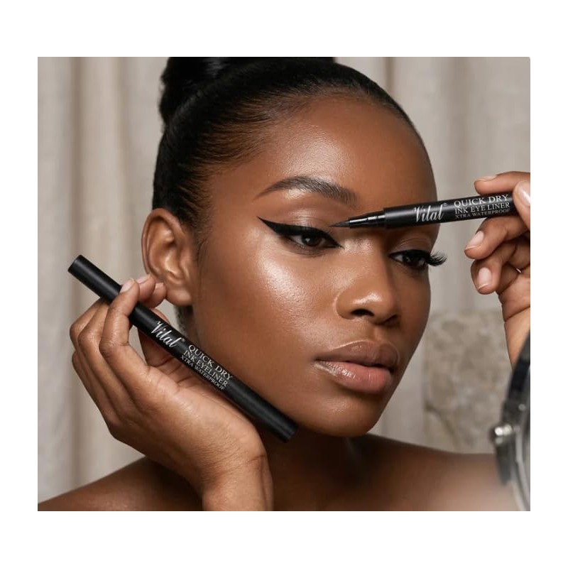 Waterproof Felt Tip Liquid Eyeliner Pen, Quick Dry Black