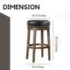 Lexicon Kenmare Swivel Bar Stools Set of 2, Rustic 360