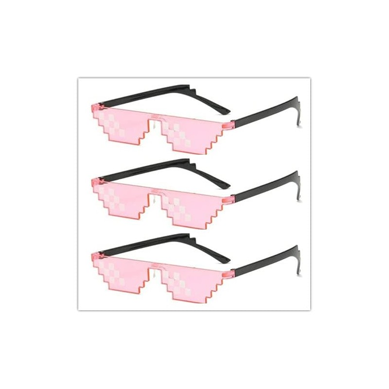 3 Packs Pixel Sunglasses Thug Sunglasses Cool Thug Glasses Plastic