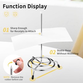 AWAOVV Ticket Stabber for Restaurant, 3PCS Ticket Receipt Holder Check Spindle Orders Spike for Businesses Kitchen Office, Easy to Use Fine Workmanship