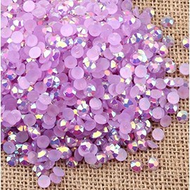 LOVEKITTY 3mm 1000 Pieces AB Lavender AB Jelly Rhinestones Round Flatback Craft Decoration
