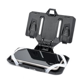 QIRUIMY Tactical Board Carrier Phone Bracket,Foldable Navigation Board Universal Molle Vest Plate,Phone Chest Mount Phone Holder for Screen Size 4.7"-6.7" (Black)