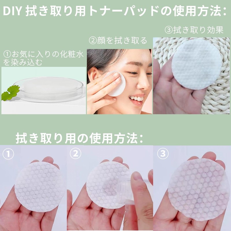 YOYOSOFT Cotton Wiping Round Toner Pads Refill 100 Count for