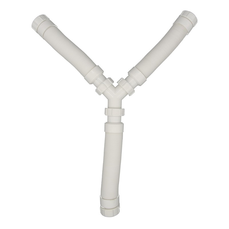 Mucol Low Profile P Trap,Expandable & Flexible Double Bowl Sink