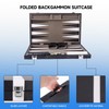 GSE Premium Leather Backgammon Board Game Set, Classic Backgammon Game