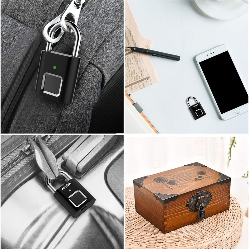 Fingerprint Padlock Rawrr Gym Locker Padlock Metal Keyless Thumbprint Lock