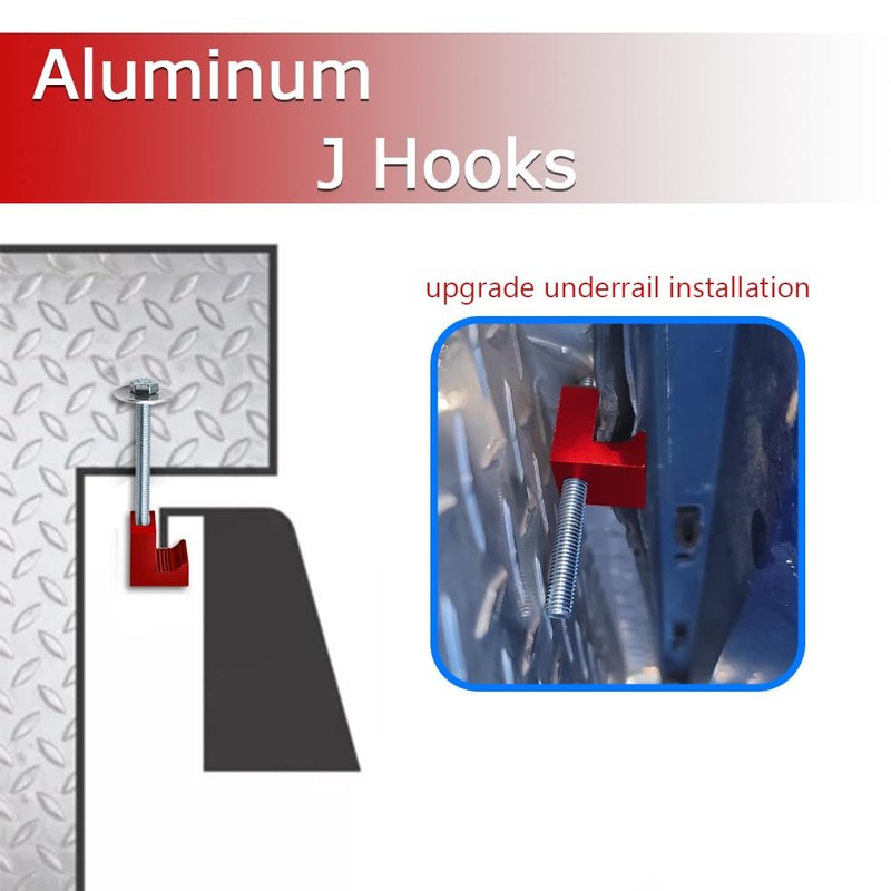 4PCS Truck Tool Box Mounting Kit, Truck Box Hooks, J
