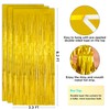 Gold Tinsel Curtain Party Backdrop - First Communion Decorations |