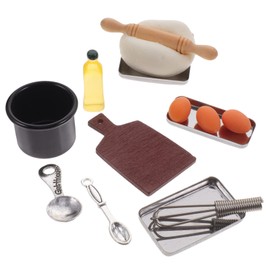 TOYANDONA Miniature Baking Tool Set 1 Set Tiny Baking Utensils for Real Baking Kitchen Decoration Accessories for Dolls and Play Kitchens Fashionable Design for