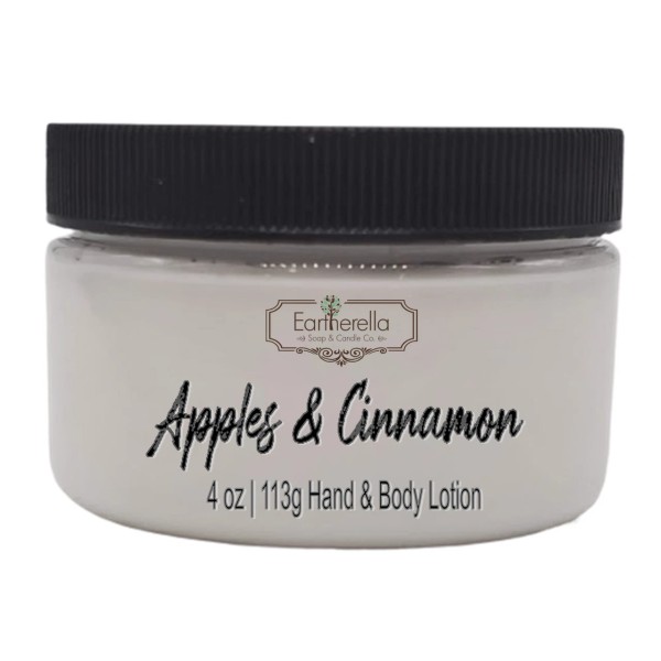 Eartherella APPLES & CINNAMON Hand & Body Lotion Jar, 4