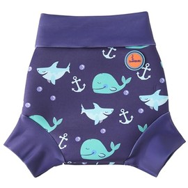 Swimbubs Reusable Swim Nappy – Baby Swimwear for Boys and Girls, Ideal for Swimming Lessons (12-24 Months, Blue Whale)