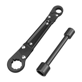 Holdly Plumbing Tools Angle Stop Wrench Set, Professional Angle-on Wrench for Plumbers to Install Compression Angle Stops and Remove Compression Rings