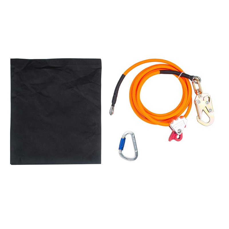 DorBuphan 1/2" x 8' Steel Core Flipline Kit, Adjustable Lanyard