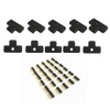 HUALAND 10pcs 10mm 4-pins T-Shape 3-Ends Female Connector for LED